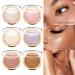 MAEPEOR Face Highlighter Palette - 6 Smooth Shimmer Shades for Longlasting Illumination (YColors 02) - Buy Online on GoSupps.com