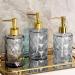 HOHAOO Versatile Glass Soap 14 Oz Dripless Pump Bottle Refillable Liquid Hand Jar Dispenser for Bathroom Countertop Kitchen Laundry Room(2 Pack Grey-Diamond Streak Diamond Streak Grey - Buy Online on GoSupps.com