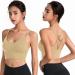 Buy Botcam Women's Sports Bras - Padded Strappy Criss-Cross Crop Bras for Yoga Workout & Fitness - Low-Impact in Black & Beige - International Shipping Available - Buy Online on GoSupps.com