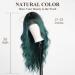 Emmor Green Wigs with Ponytail - Curly Synthetic Women's Long Heat-Resistant Wig for Everyday Use | Natural & Convenient - Buy Online on GoSupps.com
