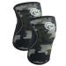 Rehband Kniebandage for Kraftsport & Fitness - Kniebandage 7mm Neopren flexible & non -slip Knee Sleeve for men & women Camo - 1 pair XS