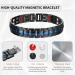 MagEnergy Titanium Steel Magnetic Bracelet for Men - Double Row Ultra Strength Magnets, Adjustable Links, Removal Tool - Blue-4 Element Wristband - Buy Online on GoSupps.com