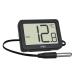 TFA Dostmann Digital Inner Outside Thermometer 30.1066.01 including waterproof temperature sensor maximum and low values with magnetic/stand black