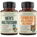Vimerson Health Mens Multivitamins + Turmeric Melatonin Valerian Bundle for Joint Support and Discomfort Relief Immune Health & Inflammatory Response