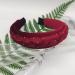 SARTS Braided Velvet Headband - Stylish & Fashionable Chunky Hairband for Women - 4.5CM Wide Winter Velvet Crown - Thick Velvet Head Band for Girls (Burgundy) - Buy Online on GoSupps.com