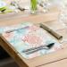 CounterArt Seaside Reversible Plastic Placemat 4 Pack - Made in USA, BPA Free, Easy Care, Wipes Clean - Buy Online on GoSupps.com