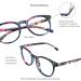 Blue Light Blocking Glasses - 2 Pairs Stylish Oval Frame for Eyestrain Relief | Anti Glare Pink & Red Floral | No Magnification - Buy Online on GoSupps.com