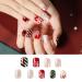 Noverlife 96PCS Winter Holiday Squoval False Nails Kit - Festive Acrylic Nail Tips with Nail Glue for Women & Girls - Buy Online on GoSupps.com