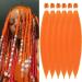 YDDM PRE Stretched Braiding Hair Extensions 20 inch 6packs Extensions Kunsthaar Braids Orange Hair Extension Art hair for braiding Extension for Braids Jumbo Braids Haar (20 inches Orange#) 50.8cm-20 inches (6 Pack) Orange##