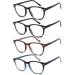 Buy EYEURL 4-Pack Blue Light Blocking Reading Glasses - Round Eyeglasses for Men & Women | 3.5x Magnification - Protect Your Eyes - Buy Online on GoSupps.com