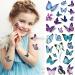 150 Various Styles Butterfly Temporary Tattoos - Waterproof 3D Body Art Stickers for Kids & Women | Birthday Decorations & Makeup Stickers - Buy Online on GoSupps.com