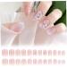 False Nails 24 PCS Press On Nails Short Floral Gradient Short Fake Nails Full Cover Short Nails Glue On Reusable Fake Press On Nails Decorative Short Press On Nails Square for Women Girls - Buy Online on GoSupps.com
