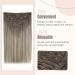 Buy FSHINE Real Hair Clip-In Extensions 50cm 20 Inch - Walnut Brown to Ash Brown & Bleach Blonde - 120g 7 Pieces #19/8/60 - Buy Online on GoSupps.com