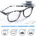 Blue Light Blocking Glasses | Anti Glare Computer Eyewear for Men and Women | UV 400 Protection, Reduce Eye Strain | Square Leopard and Transparent Frames - Buy Online on GoSupps.com