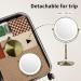 Nicesail Rechargeable Makeup Mirror with 7X Magnification | 3 Color Lighting | Adjustable Brightness | 360 Rotation | Double Sided | Antique Bronze - 8 Inch - Buy Online on GoSupps.com