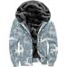 Shop Hanxiulin Oversized Plush Hoodie Jacket for Men | Winter Windproof Fleece Coat in Light Blue - Buy Online on GoSupps.com
