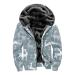 Hanxiulin coat plush jacket hoodie jacket oversize winter coat ceiling hoodie men oversize long -sleeved stand -up collar overwranges windproof bladder fleece jacket winter coat fleecet light blue l
