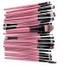 KOLIGHT 20-Piece Pro Makeup Brush Set - Powder Foundation, Eyeshadow, Eyeliner, Lip Brushes (Black+Pink) - Buy Online on GoSupps.com