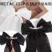 2 Pcs Big Hair Bow Hair Bows For Women Bow Hair Clip Elegant Solid Color French Barrette Bows For Hair With Long Polka Dot Bow Hair Barrettes Accessories Bow Hair Clips For Women Girls(White+Black) 2 White+Black - Buy Online on GoSupps.com