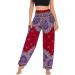 IKFIVQD White Boho Print High Waisted Leggings | Women's Hippie PJs for Yoga & Lounge | Red One Size - Buy Online on GoSupps.com