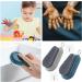 WACURRENTHYD 2PCS Nail Brush - Heavy Duty Durable Stiff Bristle Hand Scrub for Cleaning Fingernails - Includes Adhesive Hooks - Grey Blue - Buy Online on GoSupps.com