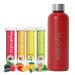 HYDRATIS - Pastilles Hydratation Electrolytes - Mix 4 Parfums + Gourde 500 ml Rouge - Am liore l'Hydratation et Favorise l' nergie - Formule Isotonique - Sport. R cup ration (80 Pastilles) Gourde Rouge