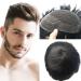 pancy Human Hair French Lace Toupee for Men with Lace Hairpiece with Wig 7x9 #1b