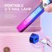 Saviland Rechargeable Mini UV Nail Lamp with Visual Screen - Portable 12W LED Nail Dryer for Gel Polish and Nail Glue - USB Nail Art Tool for DIY Manicure - Multi-Colored (02) - Buy Online on GoSupps.com