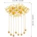 Lurrose Golden Hair Pin Chinese Wedding Decor Decor 1pc Gold Bridal Hair Comb Bridal Hair Piece Chinese Style Hairpin Tassel Hair Accessories for Party Bridal Hair Bridal Hair Clip - Buy Online on GoSupps.com