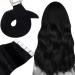 Hetto tape extensions real hair black smooth tape in hair extension invisible tape in real hair black remy #1 60cm 50g 20 cm 1-1 #1 black