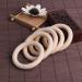Maxtonser 5pcs 70mm Baby Wooden Teething Rings - Natural DIY Jewelry Crafts Necklace & Bracelet - Buy Online on GoSupps.com