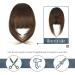 BARSDAR Clip in Bangs 100% Human Hair Extensions - French Golden Chestnut Brown Bangs - Buy Online on GoSupps.com
