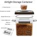 Lockcoo 2-Pack Airtight Dog Food Storage Containers with Measuring Cup - 8L+4L Grey - Buy Online on GoSupps.com
