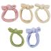 Hair Ties 5 Pieces Elastic Hair Bands Seamless Ponytail Holders for Thick Hair Bow Knotted Hair Bobbles Hair Accessories for Women Girls