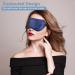 T-fun 100% Mulberry Silk Eye Mask - Adjustable Blackout Sleep Mask for Men & Women | Soft Travel Blindfold Eye Shade Cover - Navy Blue - Buy Online on GoSupps.com