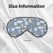 Blue Bathroom Print Sleep Eye Mask | Soft Eyeshade for Night Sleeping & Travel with Elastic Strap - Buy Online on GoSupps.com