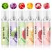 6 Count Breath Spray Dry Mouth Spray Breath Freshener Peach Grapes and Various Fruit Flavors 0.74 fl.oz/Bottle