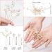 MELLIEX 4-Piece Wedding Hair Accessories Set | Crystal Pearls Bridal Jewelry Hair Combs & U-Shaped Hairpins for Women & Girls | Elegant Gold Design - Buy Online on GoSupps.com