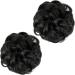 SARLA 2PCS Messy Hair Bun Scrunchies Off Black - Synthetic Hair Extensions for Women & Girls - Buy Online on GoSupps.com