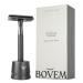 BOVEM Align Razor Premium Single Blade Razors For Men Double Edge Razor Blade Safety Razor for Face and Beard Shaving Razors for Men with Razor Stand and 5 Blade Refill (Space Grey)