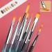 KINGMAS 8Pcs Nail Art Brushes Set for Gel Polish Manicure - Salon Quality Nail Liner Drawing Pens for DIY at Home - Buy Online on GoSupps.com