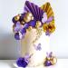 JEVENIS Purple Cake Decorations - Rose Butterfly Palm Leaves & Disco Balls for Wedding Cakes | Stunning Tortendeko Collection - Buy Online on GoSupps.com