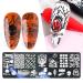 Halloween Nail Art Stamping Plates Kit - 6pcs Horror Ghost Skull Pumpkin Spider Witch Manicure Templates - Buy Online on GoSupps.com