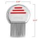 Lice Comb (Pack of 3) - Professional Stainless Steel Treatment for Head Lice with Rounded Tips - Individually Packaged for Comfort and Ease of Use - Buy Online on GoSupps.com