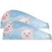 Buy Pink Pigs Blue Sky Hair Towel 2 Pack - Super Absorbent Quick Dry Hair Turbans for Women & Girls - Buy Online on GoSupps.com