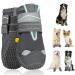 Slowton dog shoes Paw protection 2 pieces of waterproof dog shoes outdoor with non-slip sole reflective Velcro fastener dog boots for small medium-sized dogs winter (gray size 4) size 4: width 5.5 cm g.