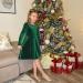 Miipat Baby Girls Velvet Dress Toddler Girl Long Sleeve Fall Winter Dress 3-4 Years Green - Buy Online on GoSupps.com
