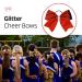 Glitter Red Cheer Bows - Set of 8 Large Shiny Rhinestone Black Hair Bows for Girls - Ideal for Cheerleaders, Softball, and Sports - Handmade Ponytail Holders - Buy Online on GoSupps.com