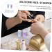 IMIKEYA 2 Sets Nail Stamp Girls Suit Nail Art Stencils Pro Tools Silicone Manicure Art Stamper Gel for Nails Manicure Kit Jelly Stamper Clear Fully Transparent Silica Gel Aurora 6.5X3X3CM Purple Blue - Buy Online on GoSupps.com