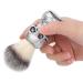 Hair-Razing Brush for Men | Metallic Touch Nylon Wool Beard Brush | Professional Salon Tool | Silver Skull Design - Buy Online on GoSupps.com